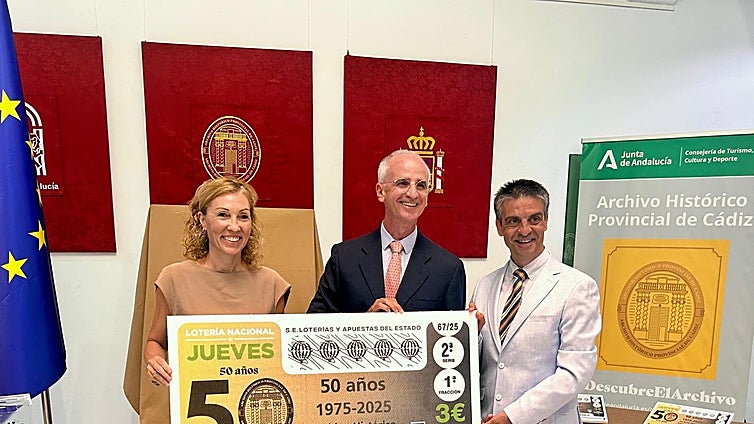 El 50 aniversario del Archivo Histórico Provincial de Cádiz será mañana protagonista en el sorteo de la Lotería Nacional