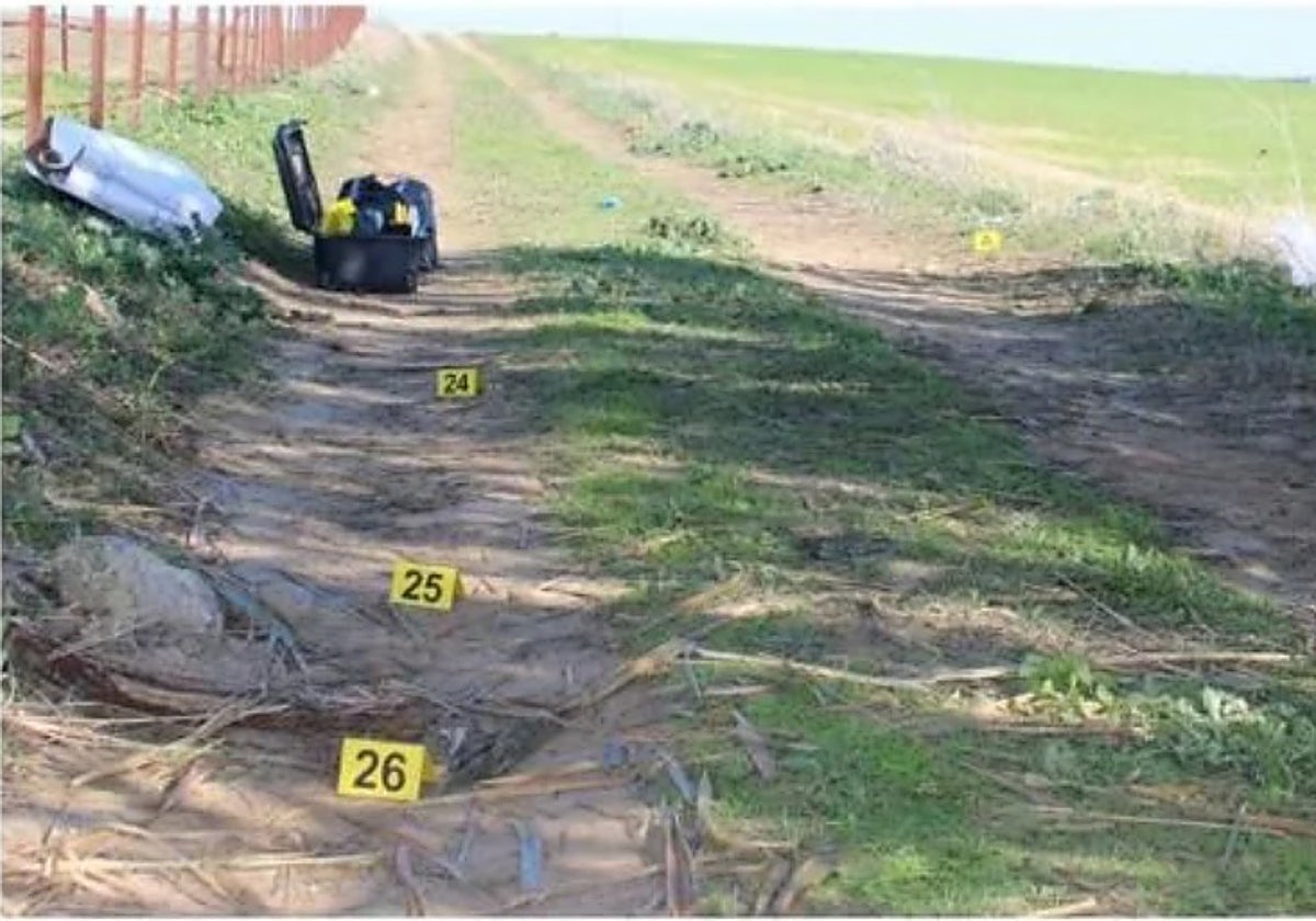 Sendero donde se encontró el cadáver de la víctima.