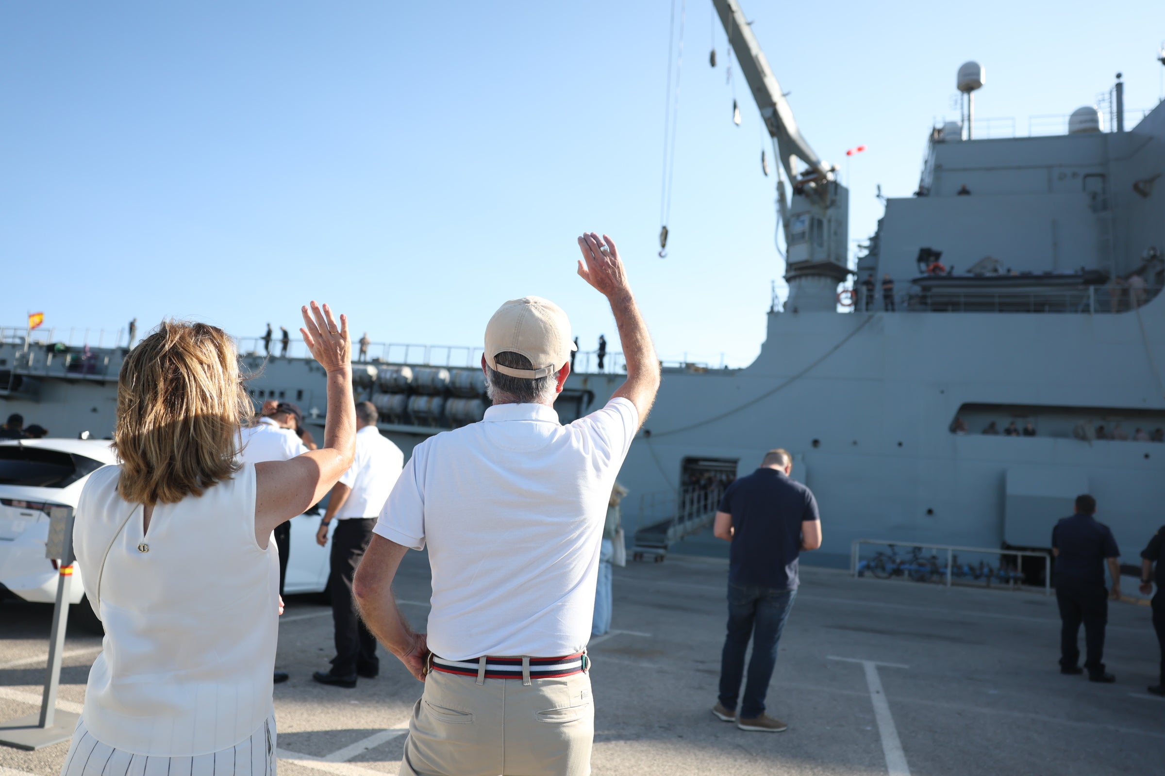 Así ha salido la salida del buque &#039;Galicia&#039; de la Base de Rota