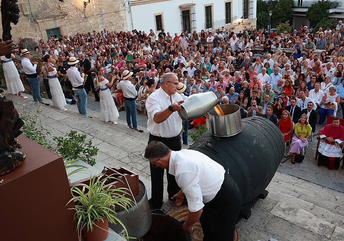 Acto de la Pisa de la Uva, que marca el inicio de las Fiestas de la Vendimia de Jerez