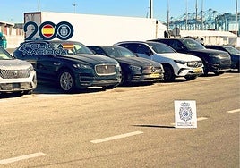 La Policía Nacional recupera 22 coches robados recuperados y detiene a 11 personas en Algeciras
