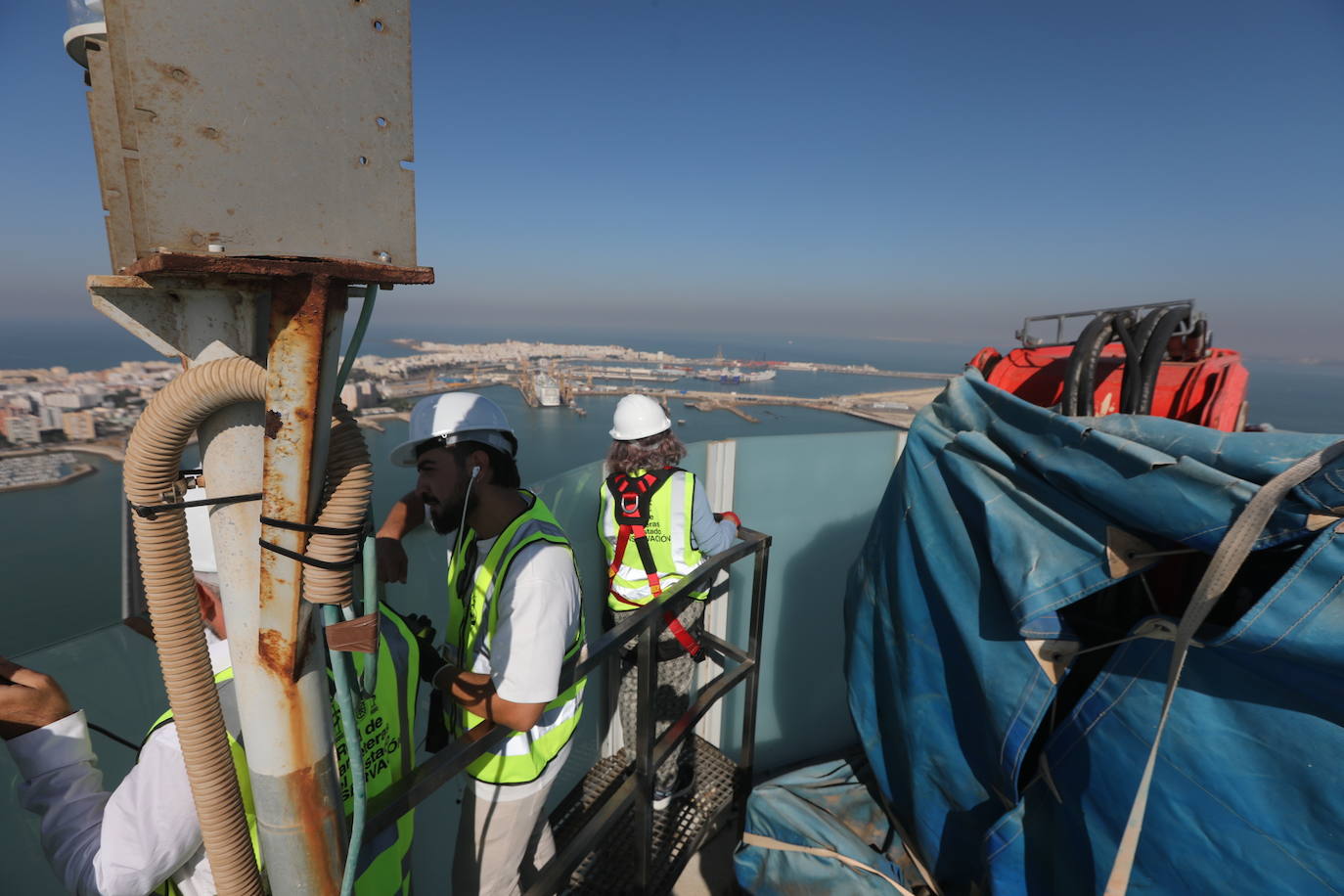 Fotos: La Bahía de Cádiz desde el punto más alto del puente de la Constitución de 1812, el imponente viaje al &#039;cielo&#039;