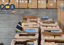 Interceptan más de 9.000 kilos de hachís ocultos en melones y en el interior de muebles en el puerto de Algeciras