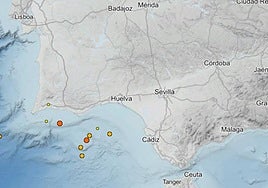 Registrados varios terremotos en el Golfo de Cádiz en cuestión de horas