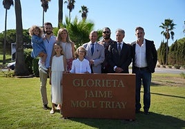 Chiclana dedica una glorieta a Jaime Moll Triay, uno de los precursores del Novo Sancti Petri