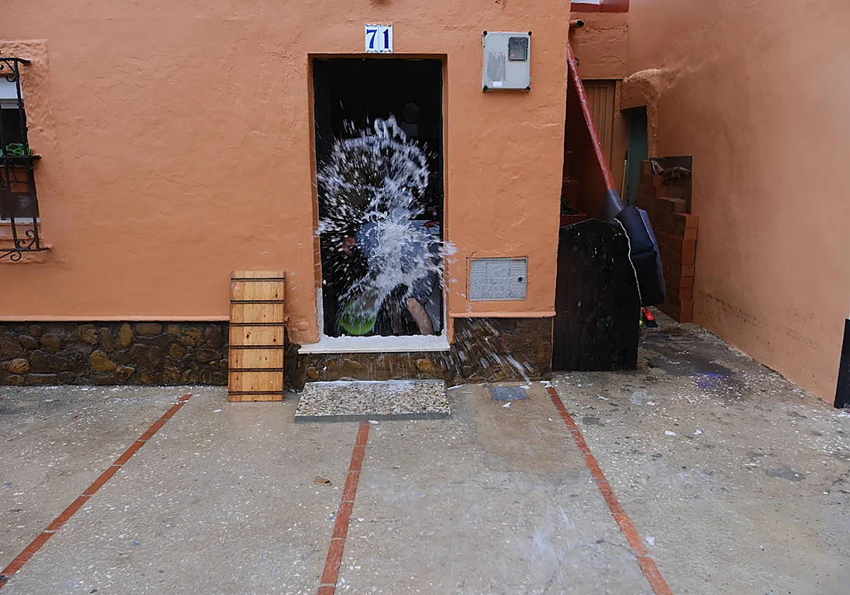 La barriada del Buen Pastor en San Fernando anegada por las lluvias de octubre de 2024