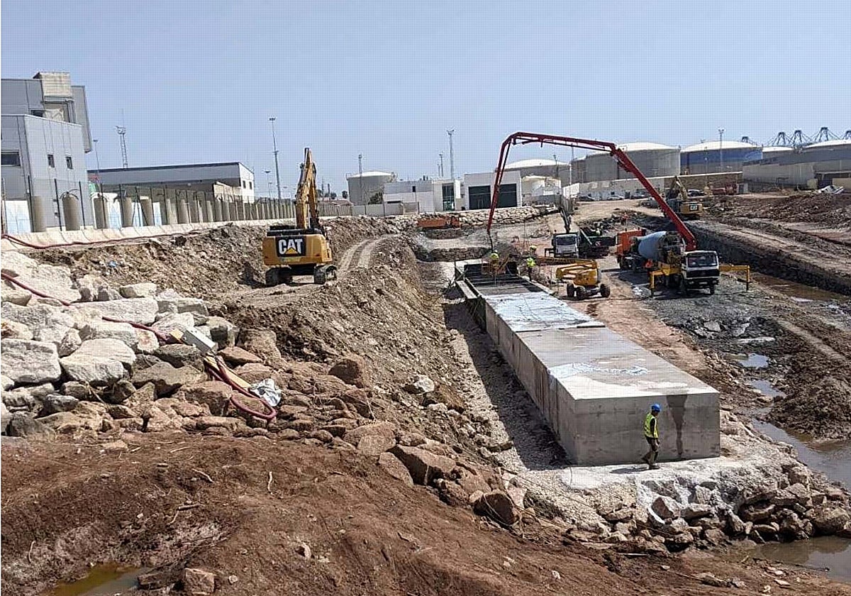 Obras del nuevo Muelle Marqués de Rodil en homenaje a José Ramón Rodil y Gayoso en el puerto de Algeciras