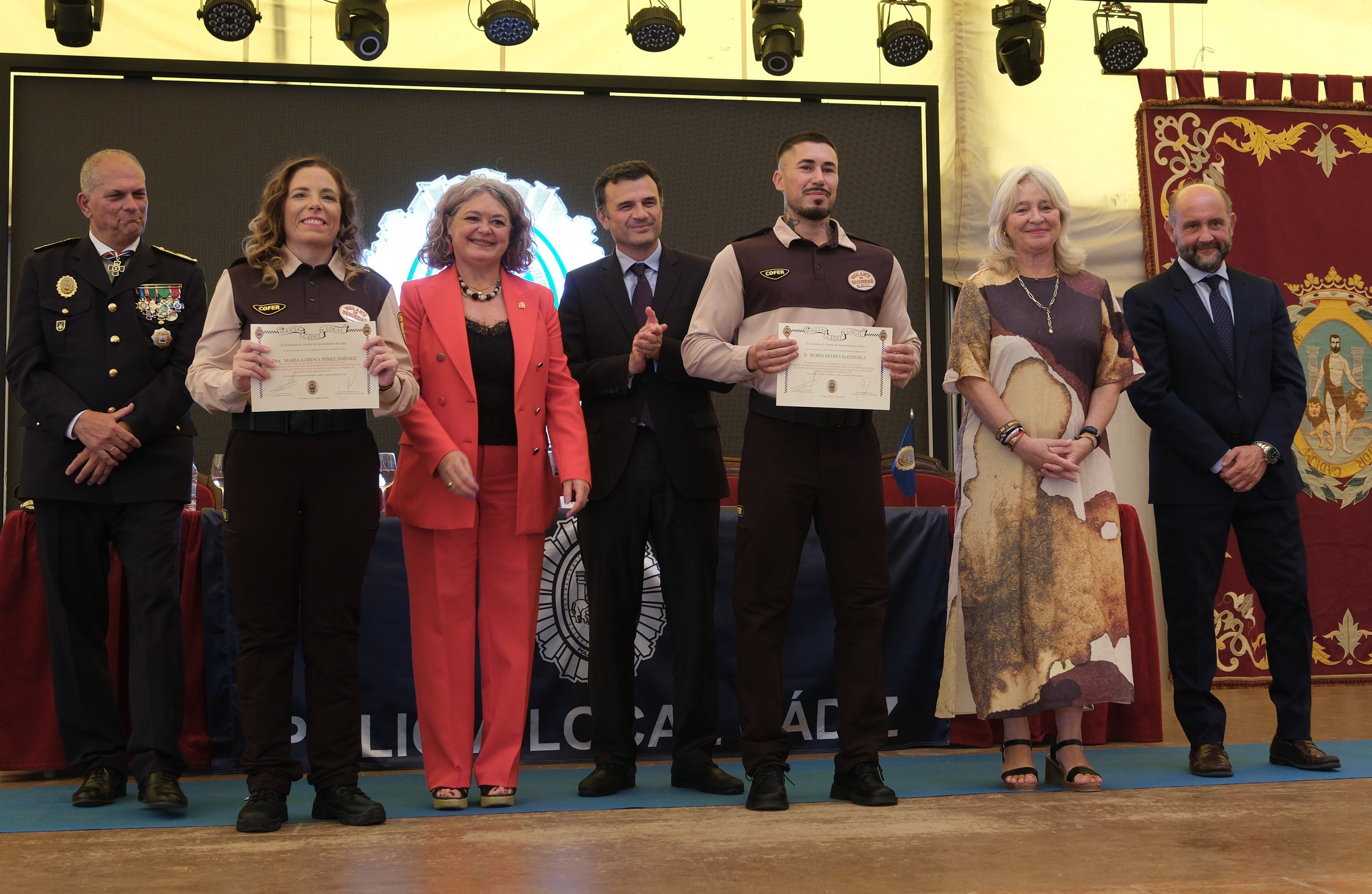 Honores al patrón de la Policía Local de Cádiz