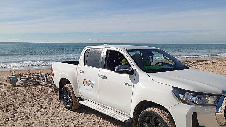 Punto de la playa donde ha sido hallado.