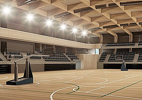 Imagen secundaria 1 - Arriba, Valcárcel en plena obra, a la izquierda el proyecto futuro del pabellón Portillo y a la derecha el terreno del nuevo Hospital.