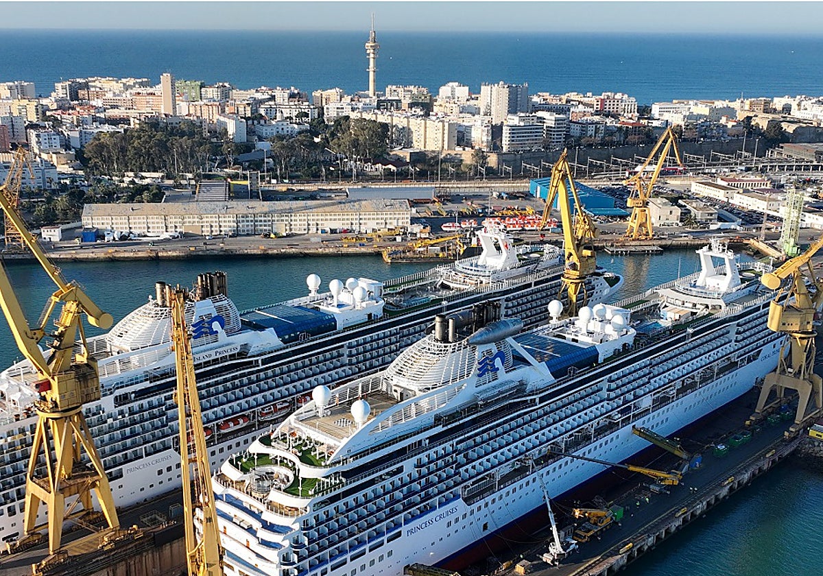 Reparación de cruceros en el astillero de Cádiz