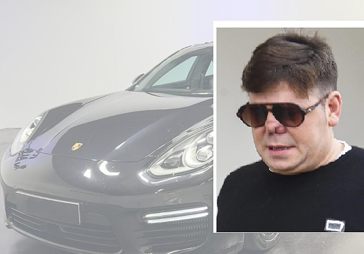 El gaditano Lucas con su Porsche Panamera negro
