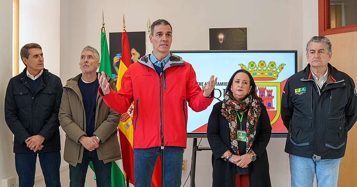 Pedro Sánchez en San Roque: «Vienen días largos por una nueva borrasca»