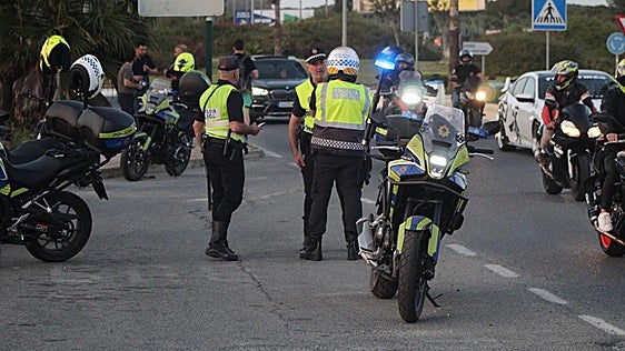 Policía Local durante el fin de semana de la Motorada