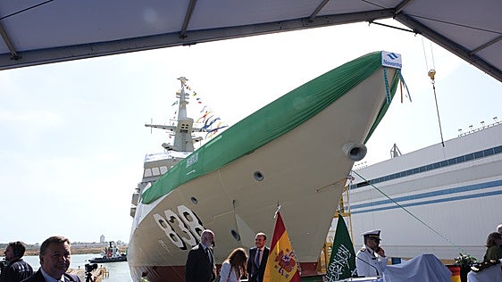 Fotos: Así ha sido la botadura de la sexta corbeta saudí en Navantia San Fernando