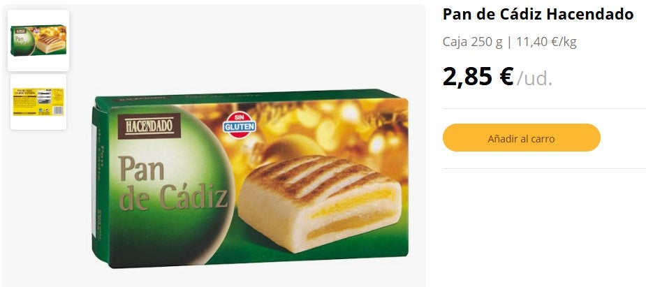 Pan de Cádiz que está a la venta en Mercadona