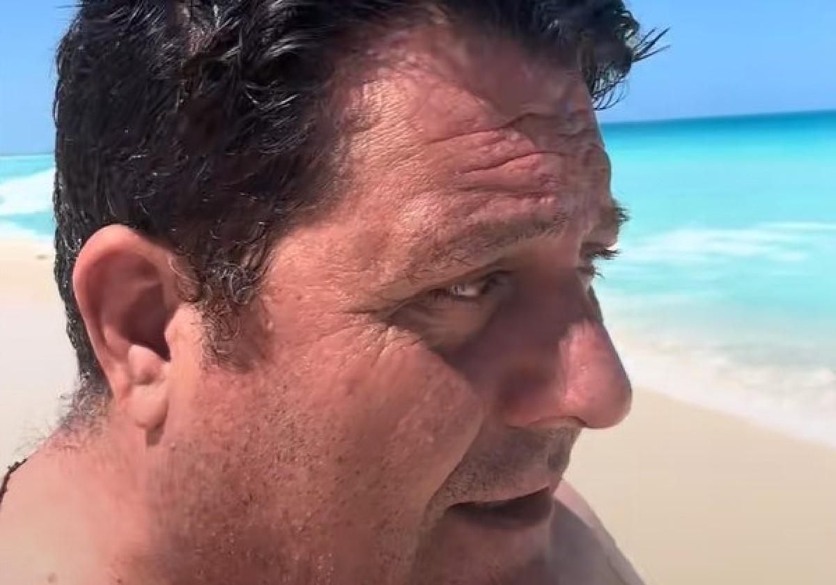 Imagen del gaditano que estuvo visitando una playa del Caribe