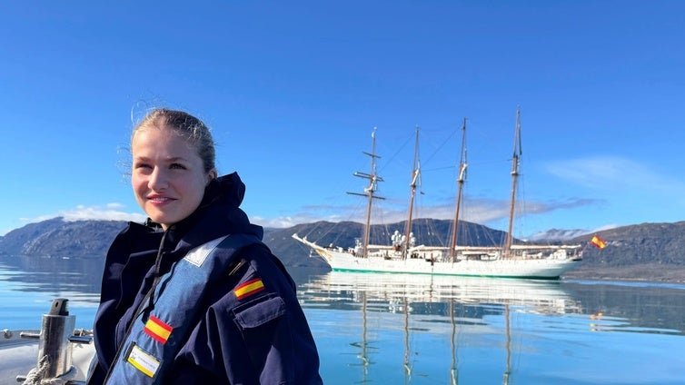 La princesa Leonor, abanderada en jura de bandera en el Juan Sebastián Elcano en Cartagena