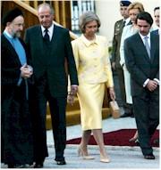 Jatami, junto a los Reyes y a Aznar