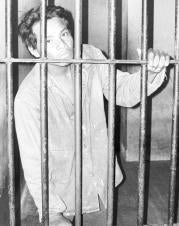 Gumaro de Dios Arias, en los calabozos de la Policía AP