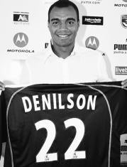 Denilson, en Burdeos desde el lunes, fue presentado ayer. AFP