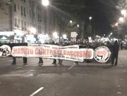 Manifestación antifascista en Madrid con motivo del 20-N