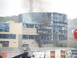 Imagen de la zona tras la explosión. / LUIS CALABOR