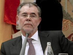 Mariano Fernández Bermejo, durante la comparecencia del ministro esta tarde en la Comisión de Justicia del Congreso. / Efe