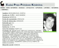 Más de 700 presos registrados en los ficheros del «aparato de makos»