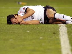 Morientes no encontró el gol para el Valencia./ AFP