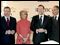 El presidente de la Generalitat Valenciana, Francisco Camps (d), junto al presidente del PP, Mariano Rajoy (2d), la presidenta de la Comunidad de Madrid, Esperanza Aguirre, y el alcalde de Madrid, Alberto Ruiz-Gallardón. / Efe