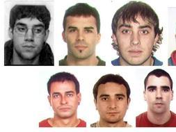 Fotografías de los presuntos etarras detenidos este sábado en una operación conjunta de la Policía Nacional y la Gendarmería. / Efe