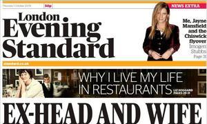 El diario británico «Evening Standard» será gratuito desde el 12 de octubre