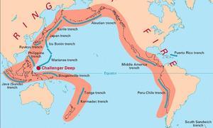 El «círculo de fuego», una de las zonas más sísmicas del mundo