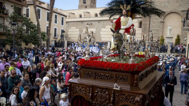 La Borriquita de Motril, en la Plaza de España