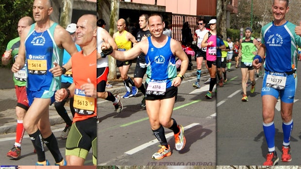 Algunos de los atletas del Orippo en el maratón / ABC