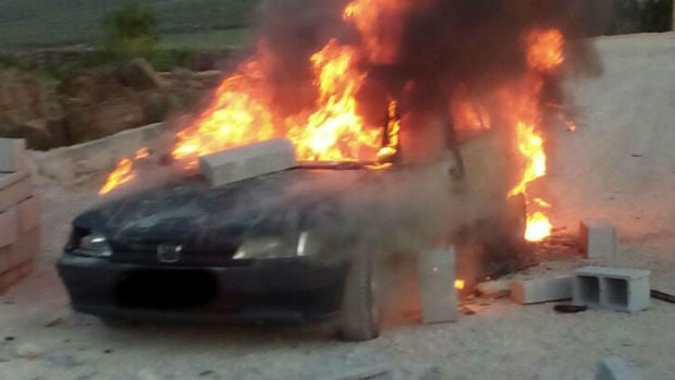 Estado en el que se encontró el coche la Guardia Civil