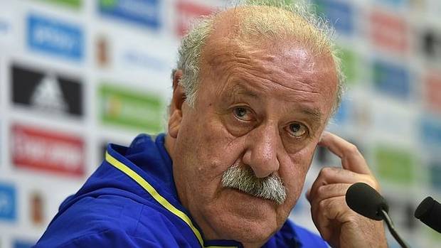 Vicente del Bosque, durante la rueda de prensa.