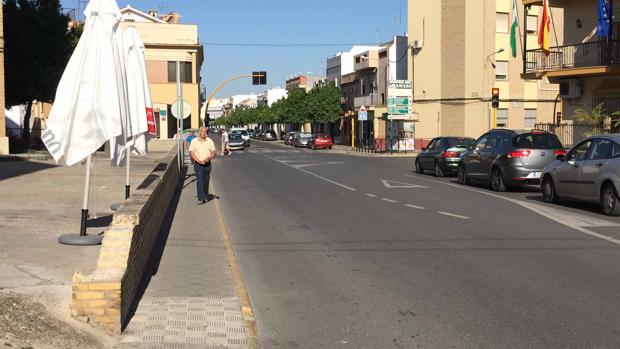 La avenida Juan XXIII de Utrera