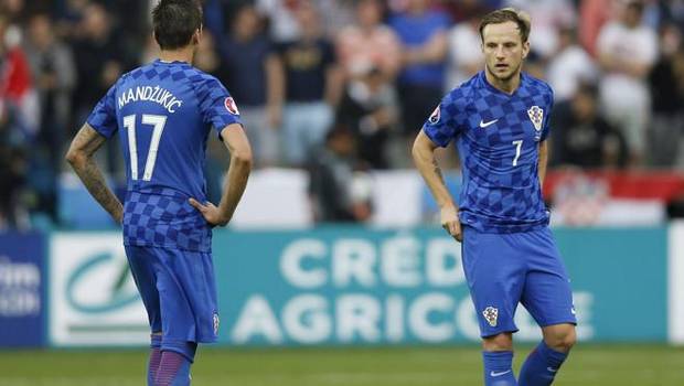 Rakitic, durante un partido con su selección.