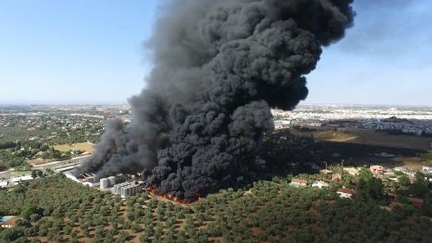 Imagen del incendio tomada con un dron