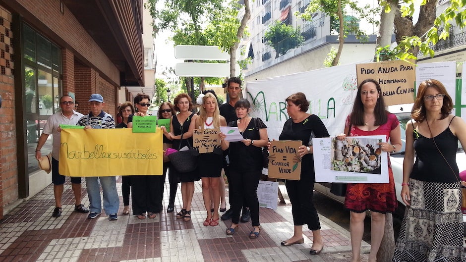 Miembros de la plataforma en una de sus últimas protestas