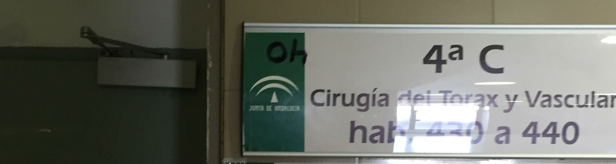 Planta de cirugía del tórax y vascular del hospital Médico-Quirúrgico de Jaén