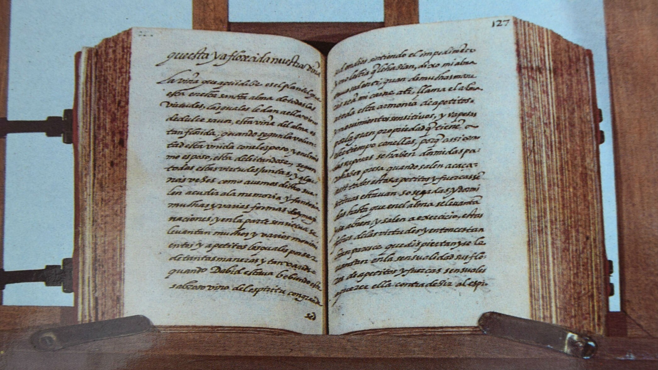 Manuscrito del Cántico Espiritual que se encuentra en el convento de las carmelitas descalzas de Jaén