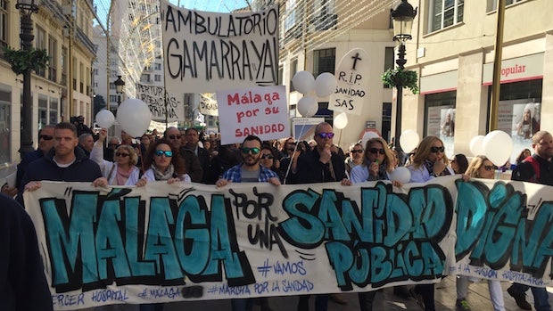 Málaga volverá a salir a la calle el próximo 12 de marzo «por una sanidad pública digna»