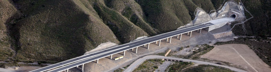 Tramo del AVE de Barranco Gafarillos, con los túneles tapiadoss