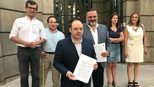 Los populares de Granada, a las puertas de la Fiscalía Superior de Andalucía