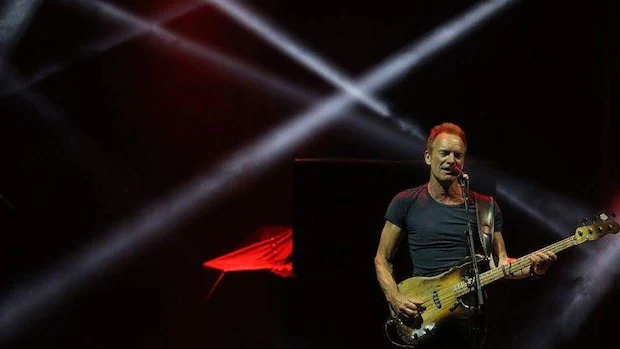 Sting durante el concierto de Fuengirola