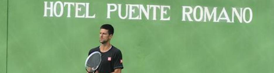 Novak Djokovic entrena en Puente Romano