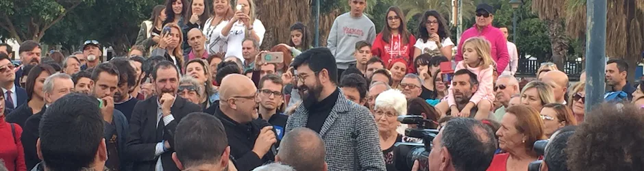 Manu Sánchez y Manolo Medina durante su intervención
